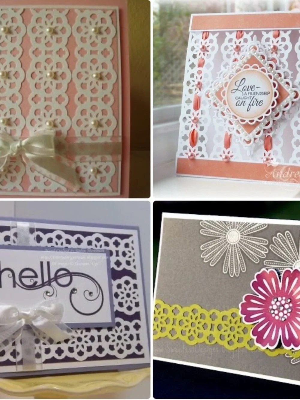 New RETIRED Stampin Up Large Border Lace Ribbon Punch